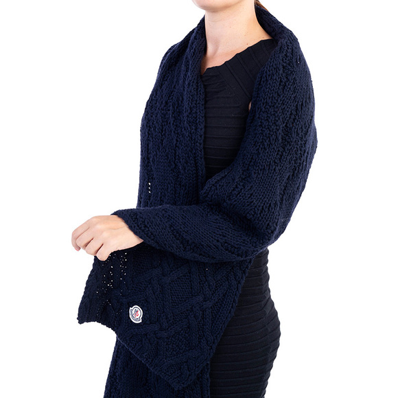 MONCLER MIDNIGHT BLUE SCARF | WOMENS SIZE 38X243 - Picture 3 of 4
